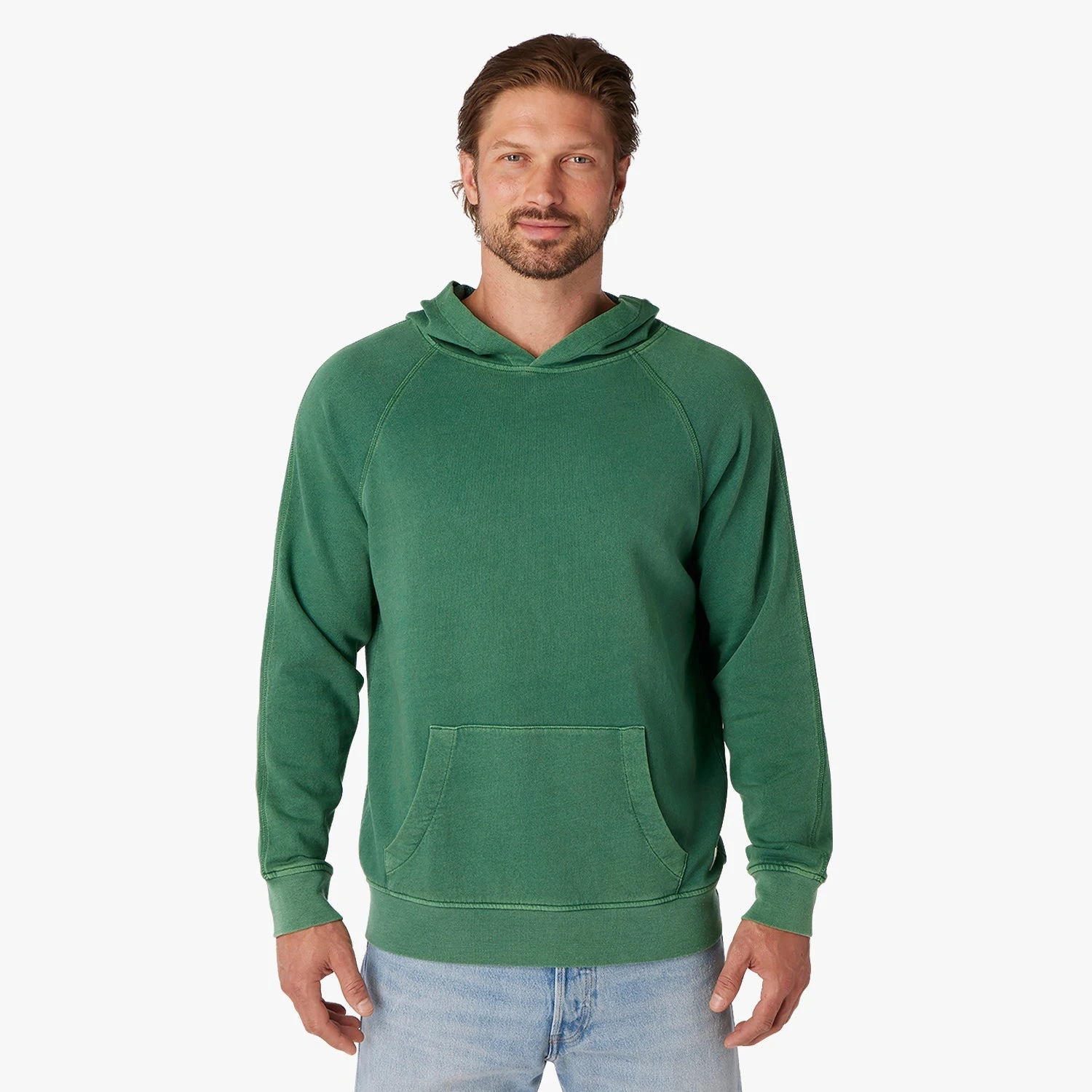 The Vintage-Wash Saltaire Hoodie | Coastal Green - Image 3