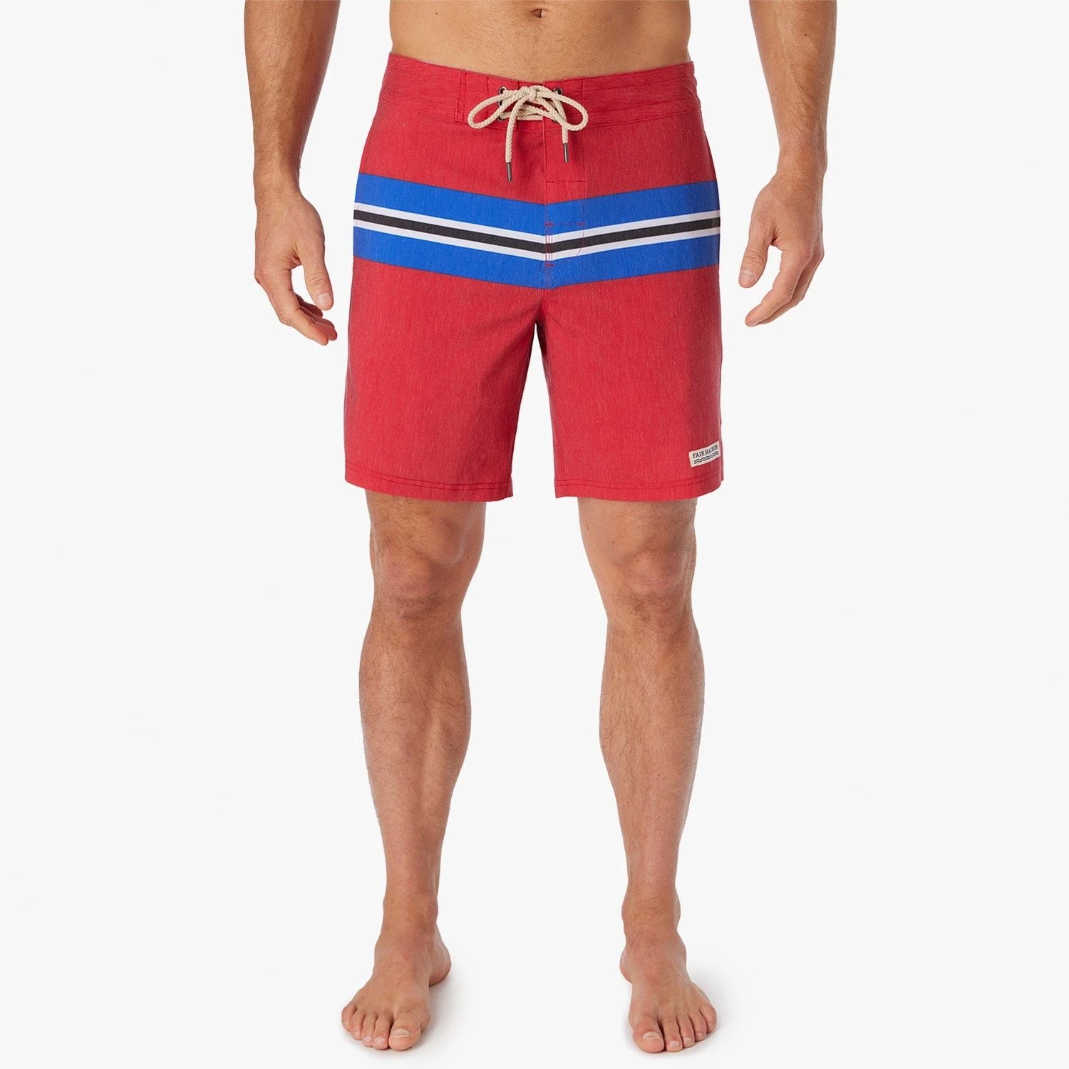 The Nautilus Boardshort | Nautical Red Sailing Stripe - Image 2
