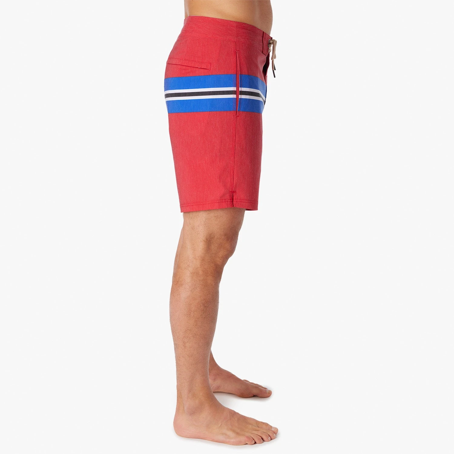 The Nautilus Boardshort | Nautical Red Sailing Stripe - Image 3