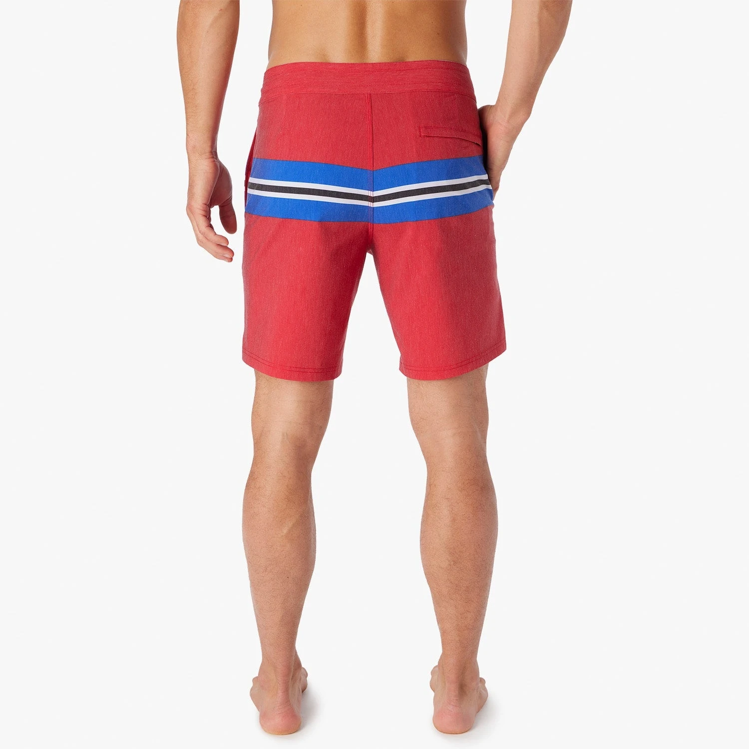 The Nautilus Boardshort | Nautical Red Sailing Stripe - Image 4