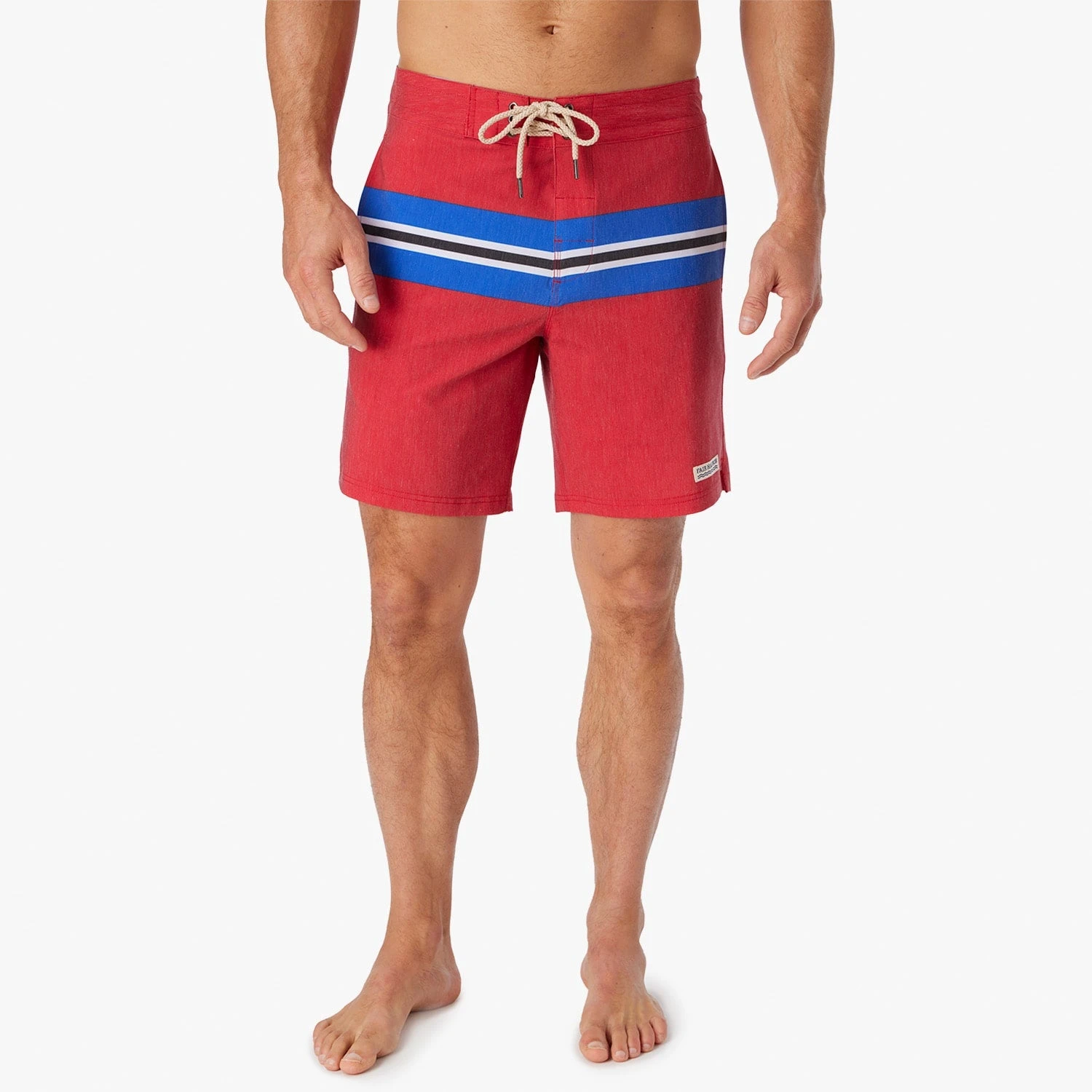 The Nautilus Boardshort | Nautical Red Sailing Stripe - Image 6