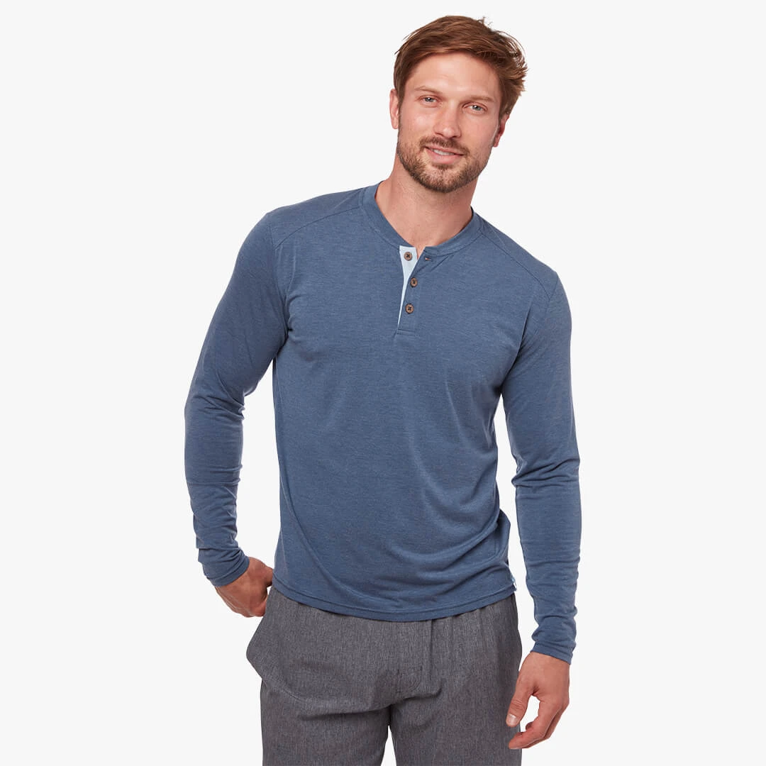 The SeaBreeze Henley | Dark Denim - Image 6