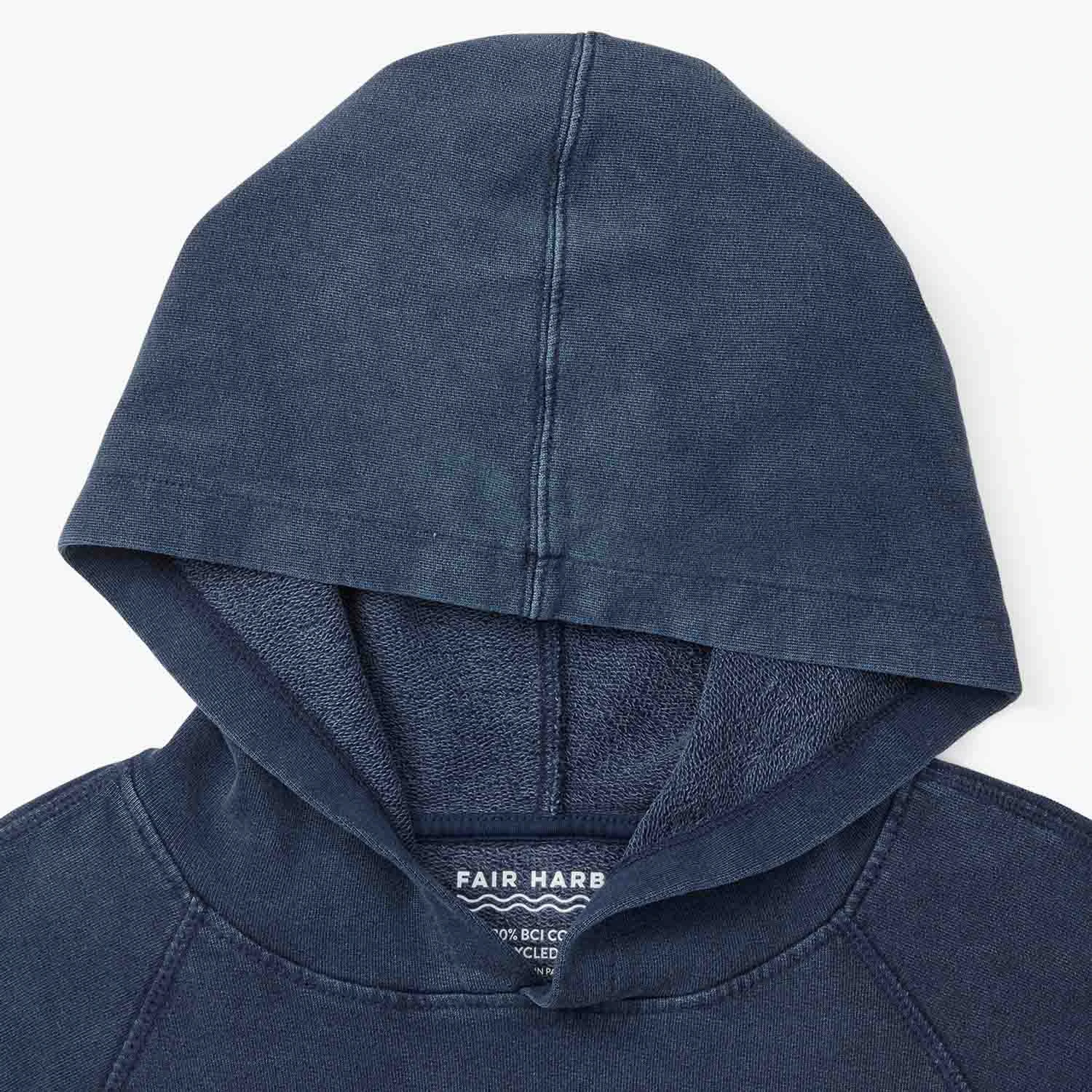 The Vintage-Wash Saltaire Hoodie | Navy - Image 8