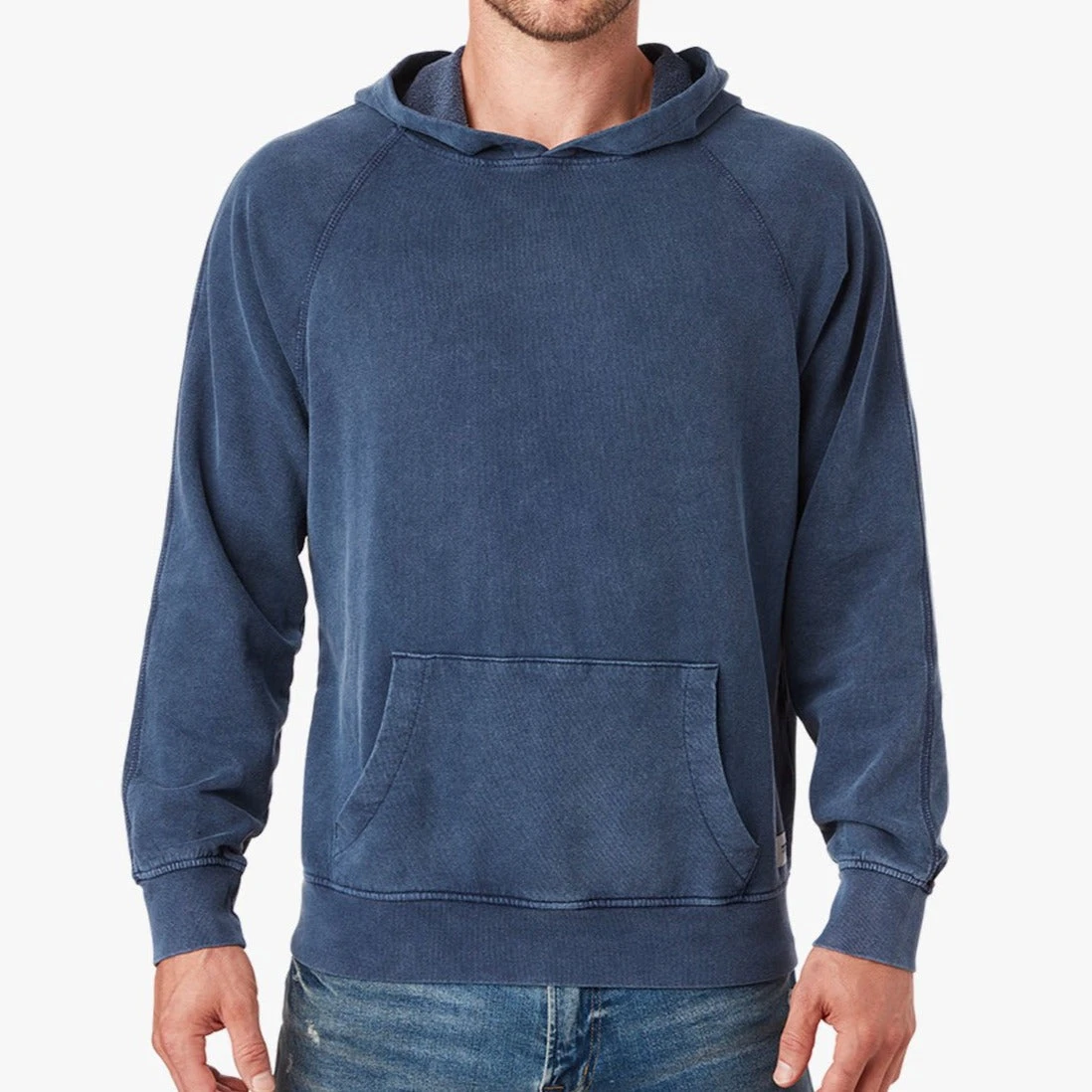 The Vintage-Wash Saltaire Hoodie | Navy - Image 3