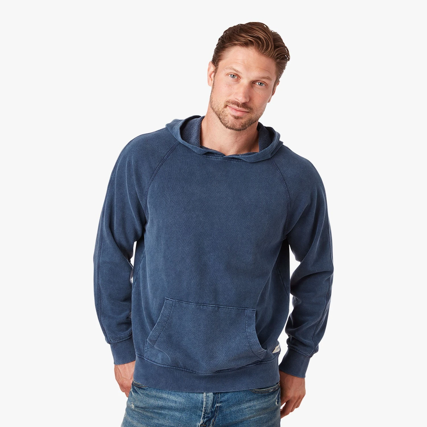 The Vintage-Wash Saltaire Hoodie | Navy - Image 2