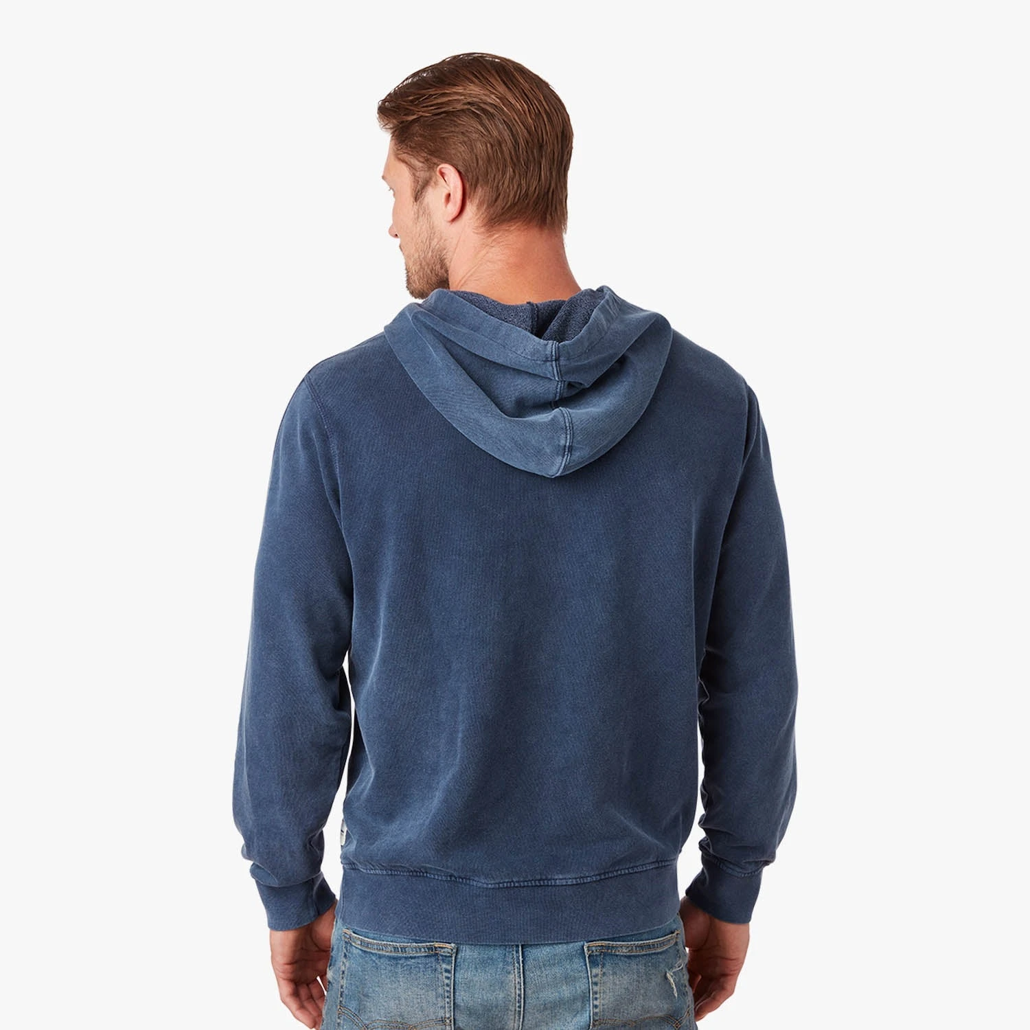 The Vintage-Wash Saltaire Hoodie | Navy - Image 6