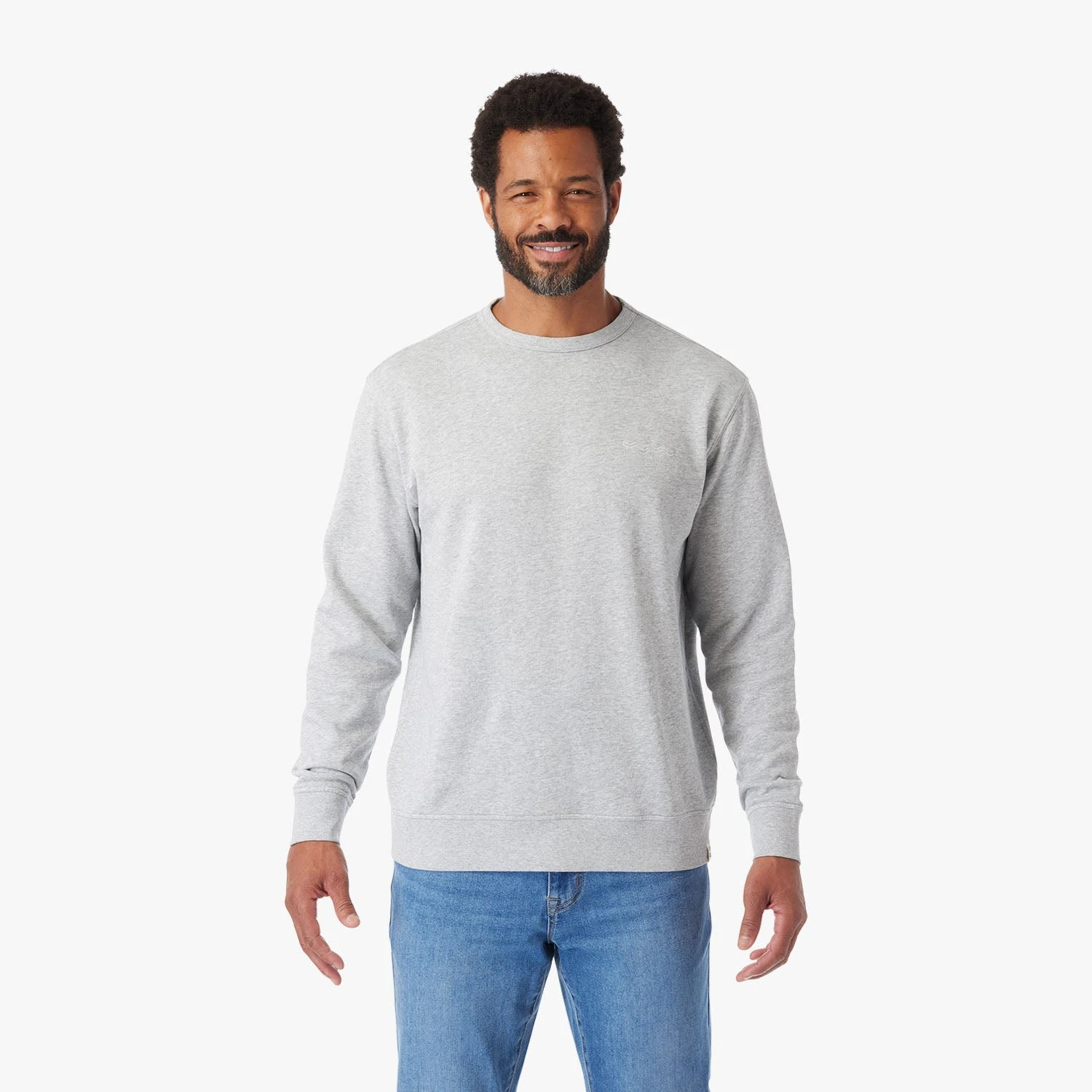 The Vintage-Wash Saltaire Crewneck | Heather Grey - Image 3