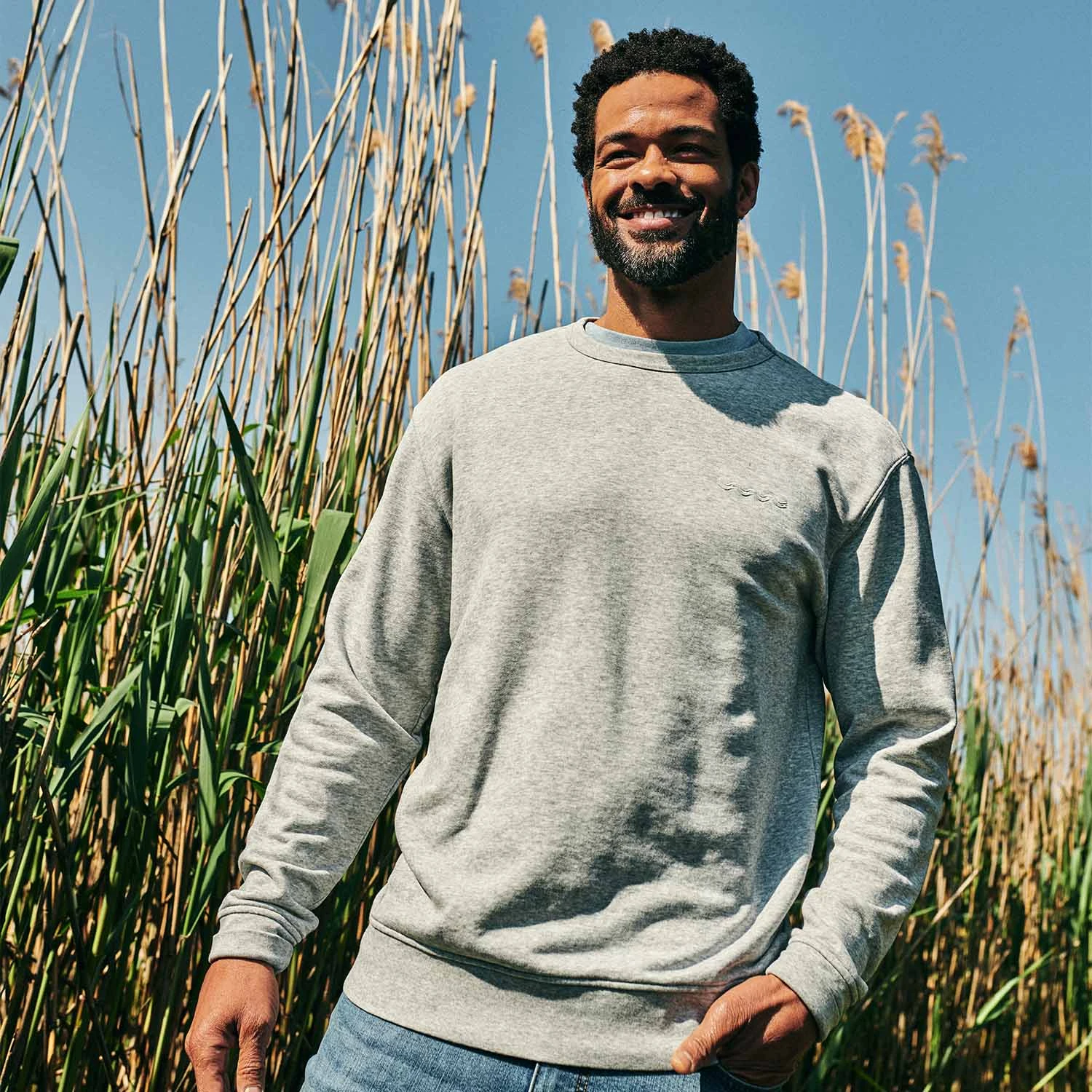 The Vintage-Wash Saltaire Crewneck | Heather Grey - Image 2