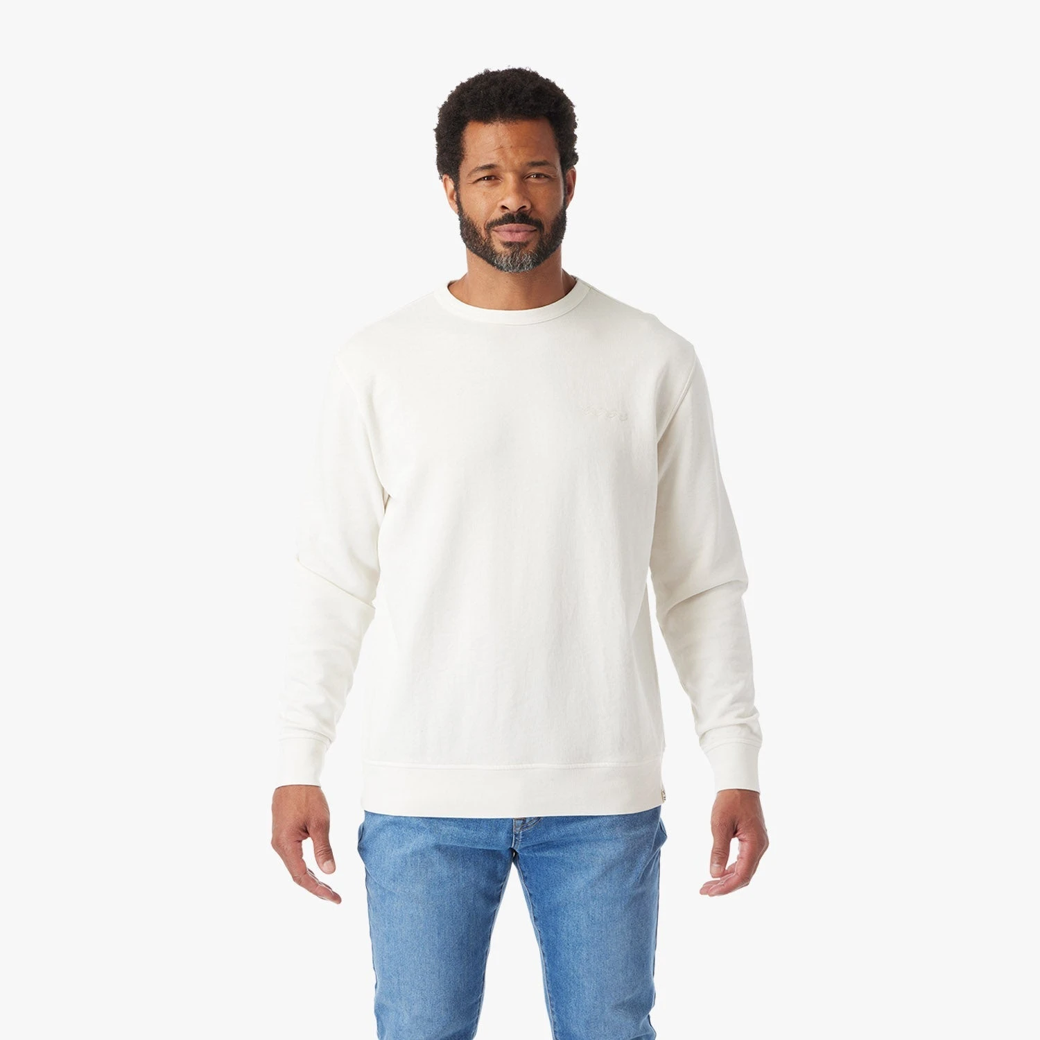 The Vintage-Wash Saltaire Crewneck | Ivory - Image 5