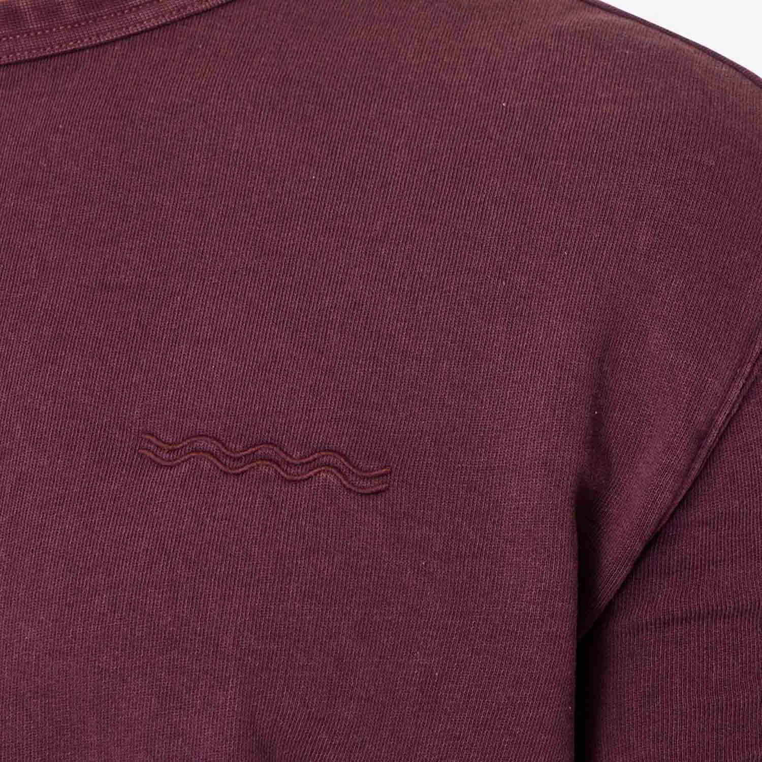 The Vintage-Wash Saltaire Crewneck | Burgundy - Image 9
