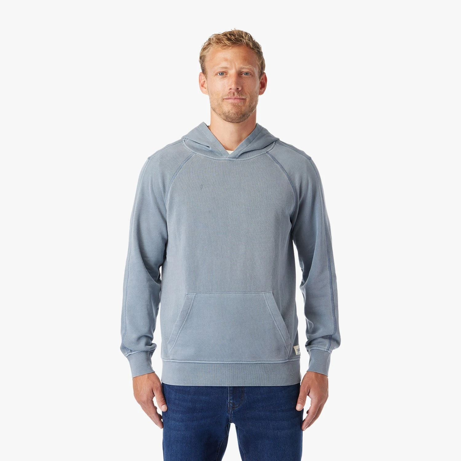 The Vintage-Wash Saltaire Hoodie | Slate - Image 4