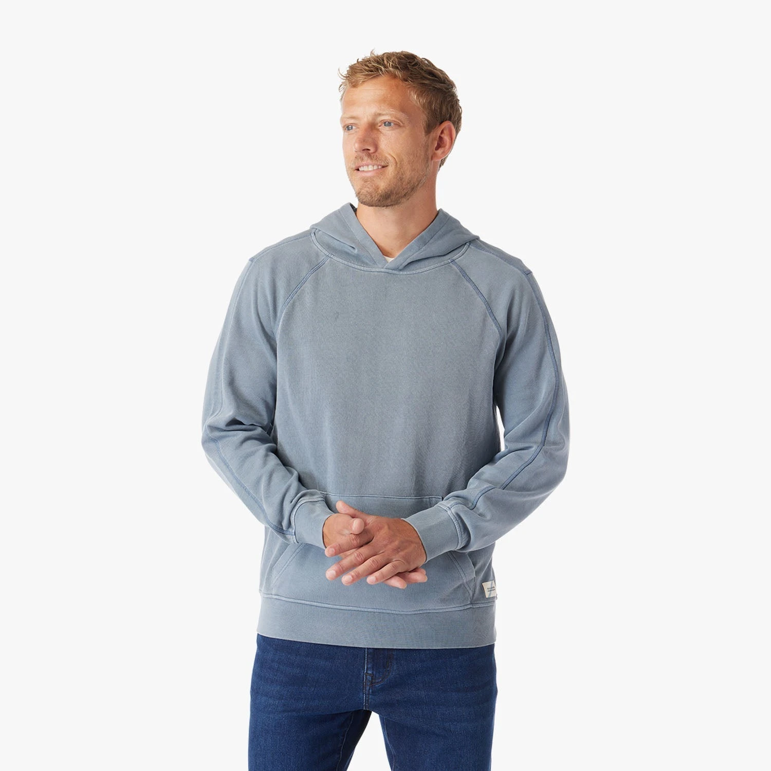 The Vintage-Wash Saltaire Hoodie | Slate - Image 10