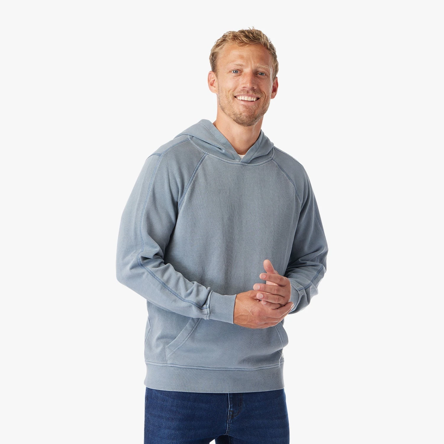 The Vintage-Wash Saltaire Hoodie | Slate - Image 6