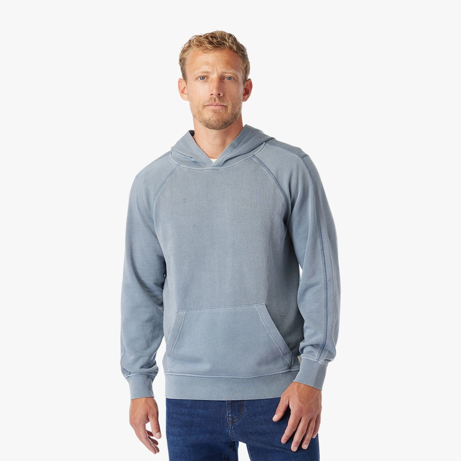 The Vintage-Wash Saltaire Hoodie | Slate - Image 3