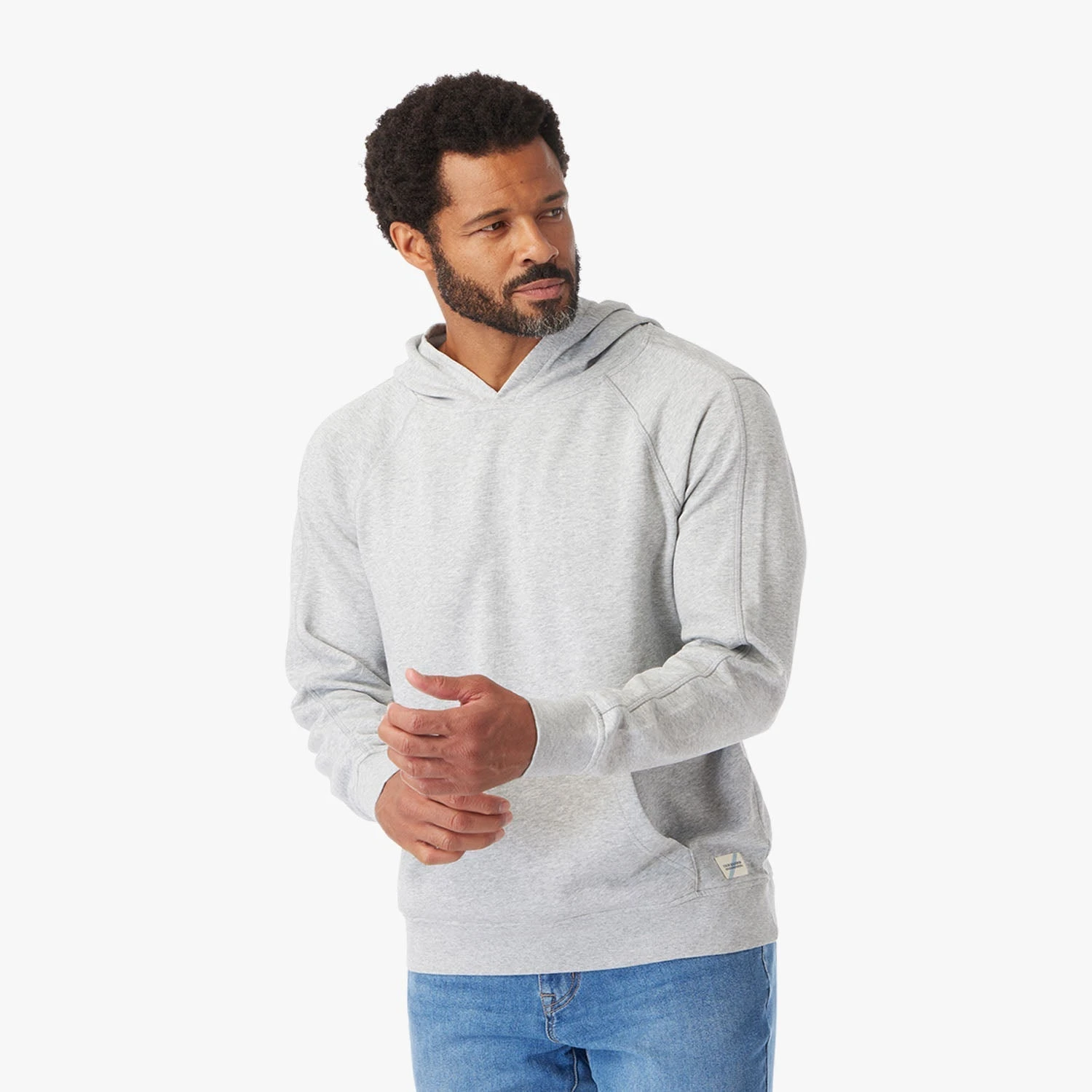 The Vintage-Wash Saltaire Hoodie | Heather Grey - Image 4