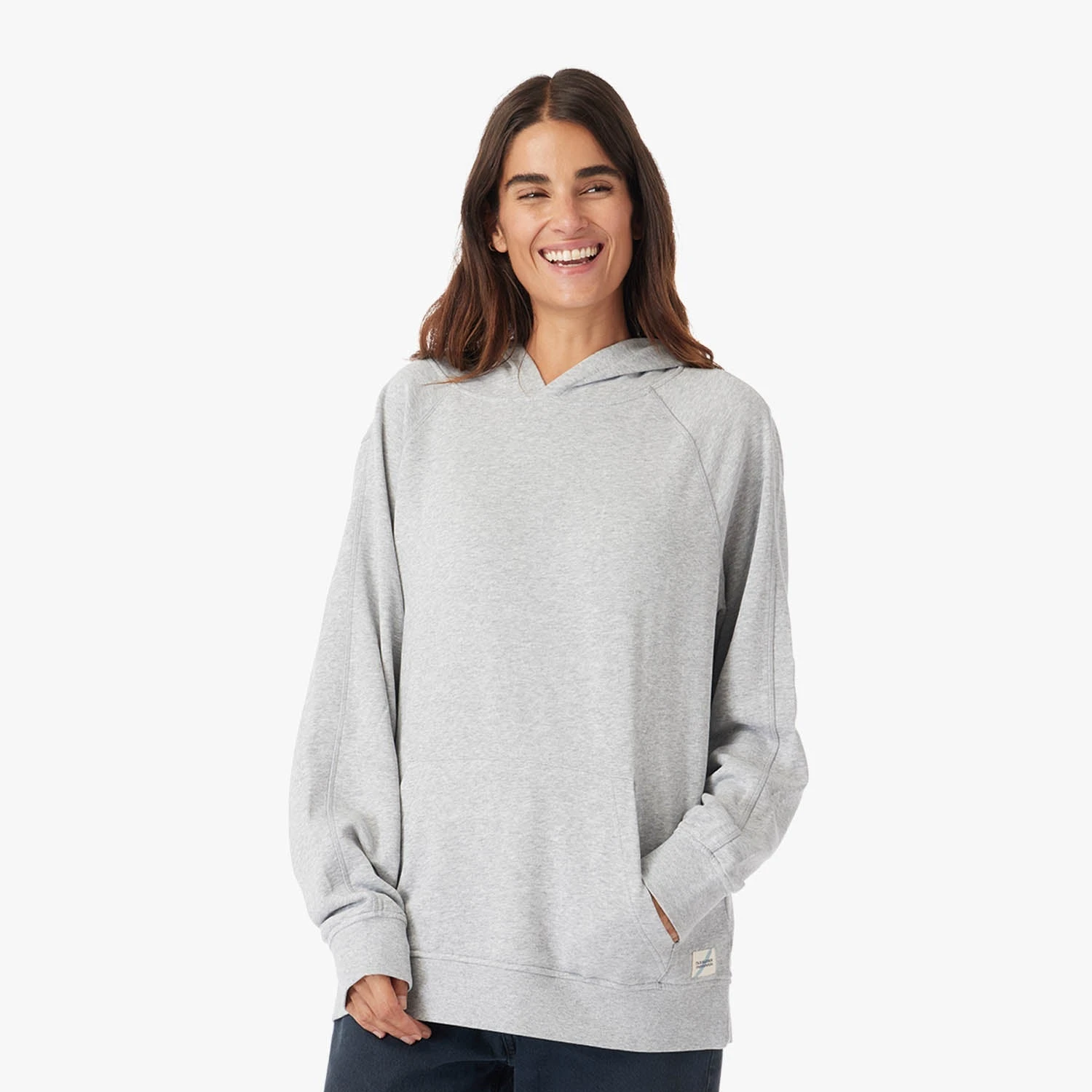 The Vintage-Wash Saltaire Hoodie | Heather Grey - Image 5