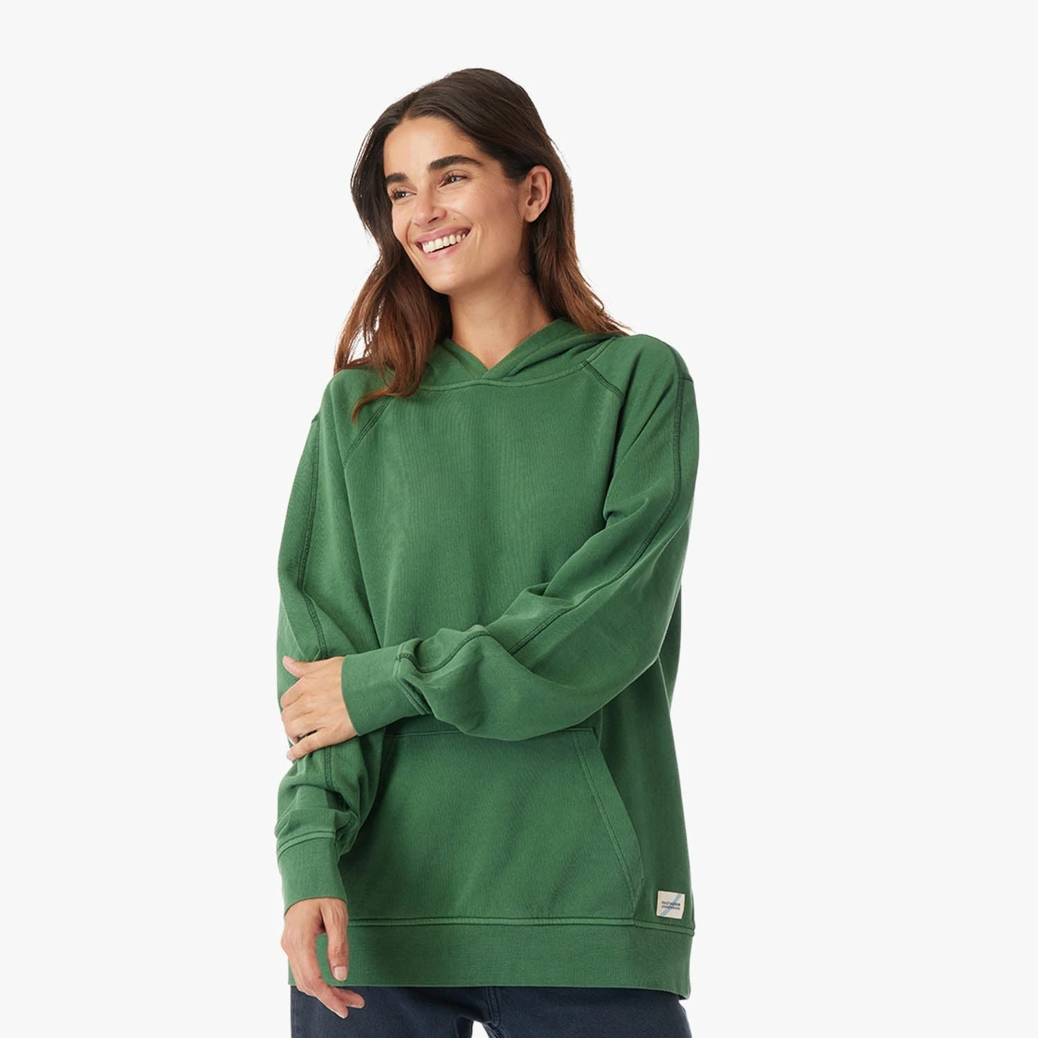 The Vintage-Wash Saltaire Hoodie | Coastal Green - Image 6
