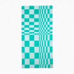 The FH Organic Beach Towel | Green Checker